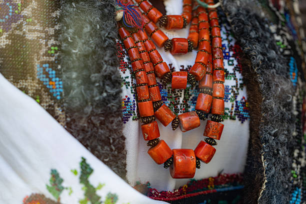 Closeup of Ukrainian national clothes for design purpose