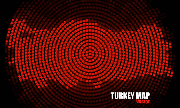 istock Abstract Turkey map of red radial dots, halftone concept. Vector illustration 2209617664