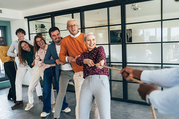 istock Office Team Tug-of-War Challenge 2209619862