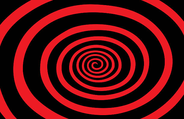 illustrazioni stock, clip art, cartoni animati e icone di tendenza di sfondo a spirale bianco - ipnosi