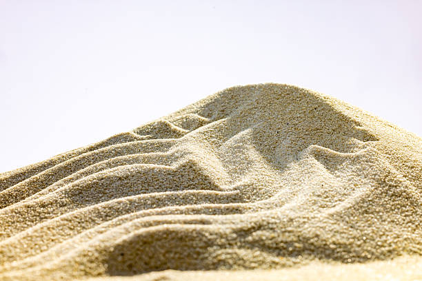 Pile desert sand isolated on white background
