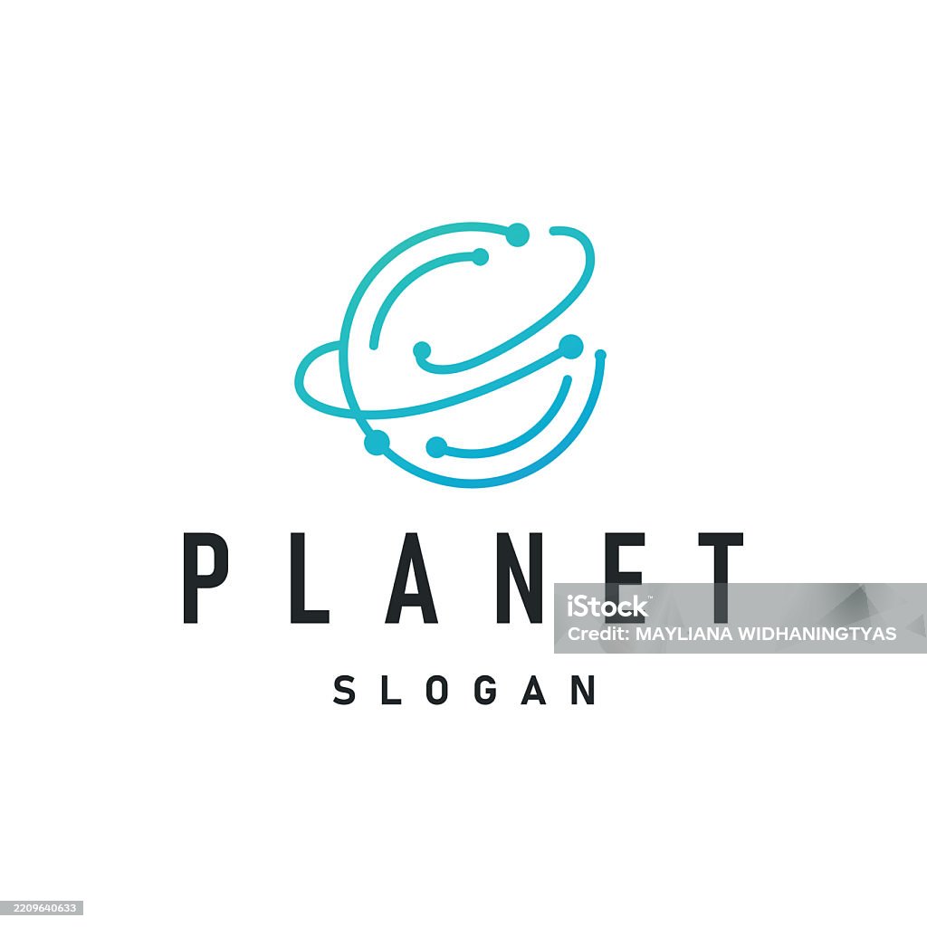 Point Design Planet Space Modern Design Planet Template Illustration Simple Circle ...