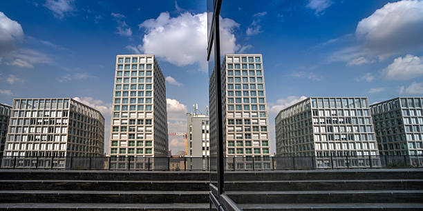 Various buildings in the Rennes station area in France - Buildings , contemporary architecture and public spaces