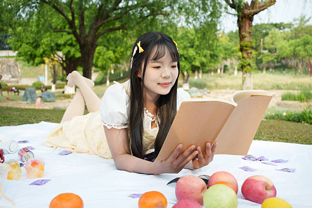 Woman reading in the park