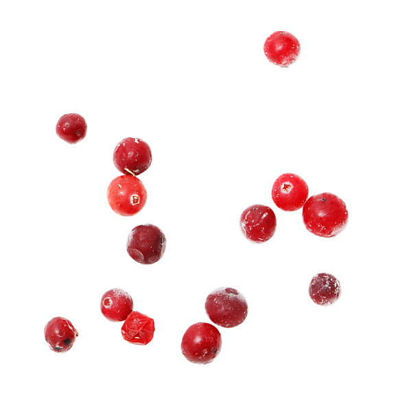istock A bunch of red berries are flying through the air 2209670847