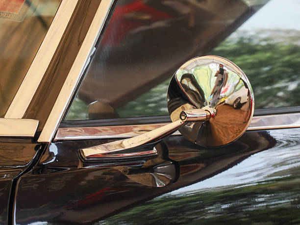istock Vintage car detaill. Window and rear mirror. 2209673484