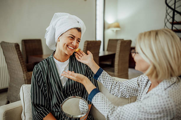 istock Mother-daughter self-care day 2209674393