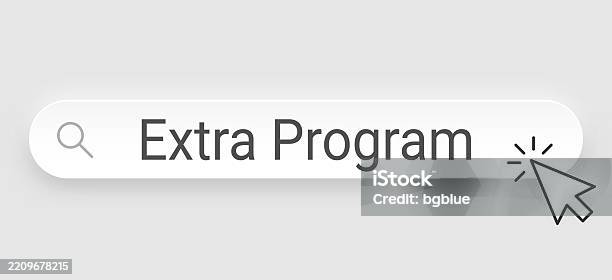 Extra Program Search Bar With Cursor On Blank Background Stock ...