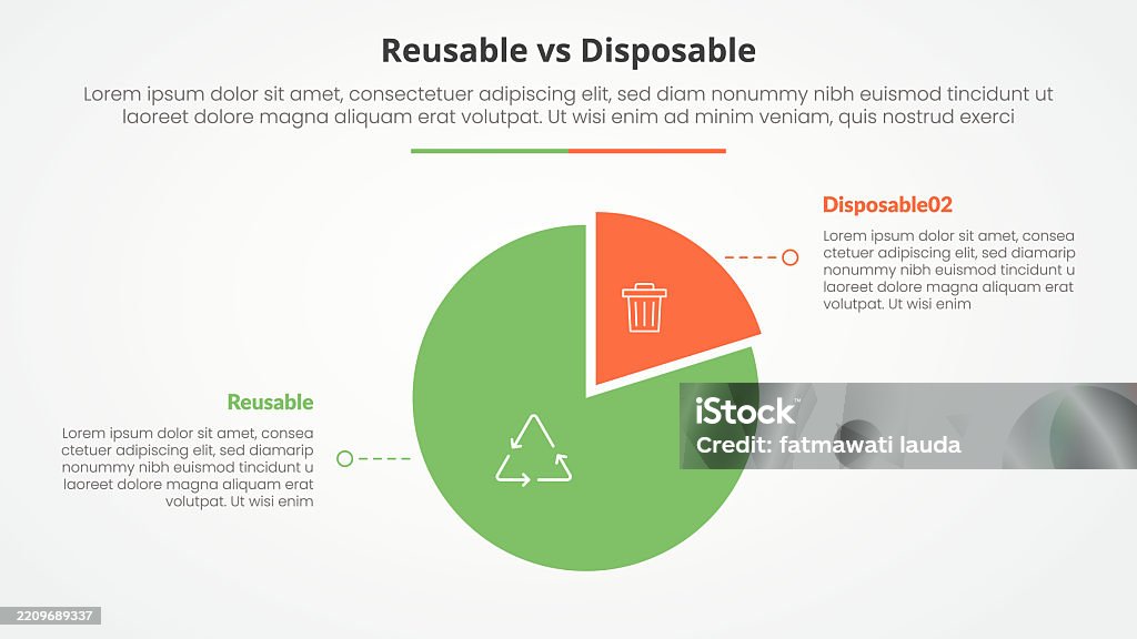 Define Reusable Reusable Vs Disposable Comparison Opposite Infographic Concept For ...