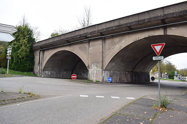 istock arch bridge above a traffic circle 2209691368