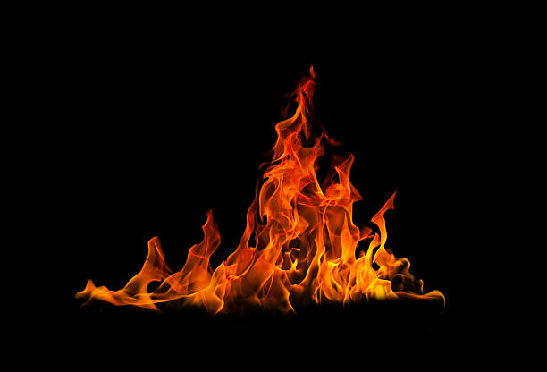 istock Black background fire, flames with torches and textures with splitting power effect, can grill red, burning with burning smoke and sparks in barbecue grill fire 2209696144