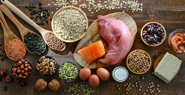 istock Food products rich in protein. High-protein diet 2209708222