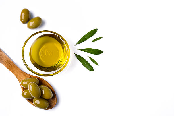 istock Organic olive oil on white background 2209711279