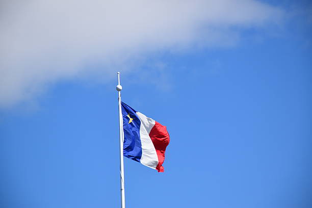 La drapeau Acadien, Bertrand, N.B. Canada