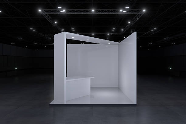 istock Exhibition stand for mockup and Corporate identity,Display design.Empty booth Design.Retail booth elements in Exhibition hall.booth Design trade show.Blank Booth system of Graphic Resources.3d Background for online Event,conference,live.3d render. 2209726076