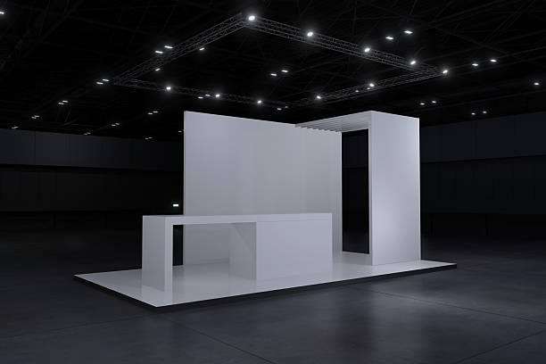 istock Exhibition stand for mockup and Corporate identity,Display design.Empty booth Design.Retail booth elements in Exhibition hall.booth Design trade show.Blank Booth system of Graphic Resources.3d Background for online Event,conference,live.3d render. 2209726098