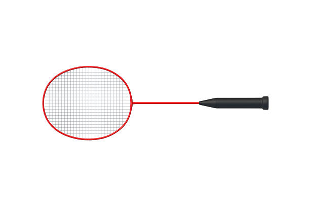 badminton racket on the sky background. Soft and selective focus.