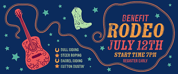 Cowboy poster with text in flat colors make it easy to edit. Comes with a high resolution jpeg. Could make a fun invitation template.