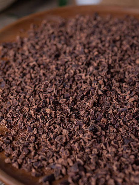 istock close up Organic Cacao nibs or Cacao chips. 2209739803