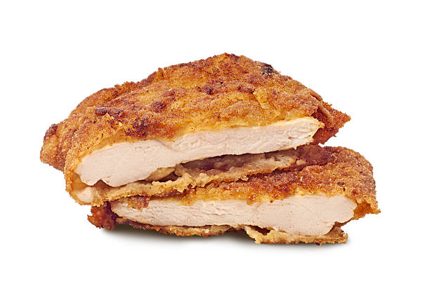 istock A Crispy Fried Chicken Cutlet Placed on a Clean White Background for Presentation 2209745073