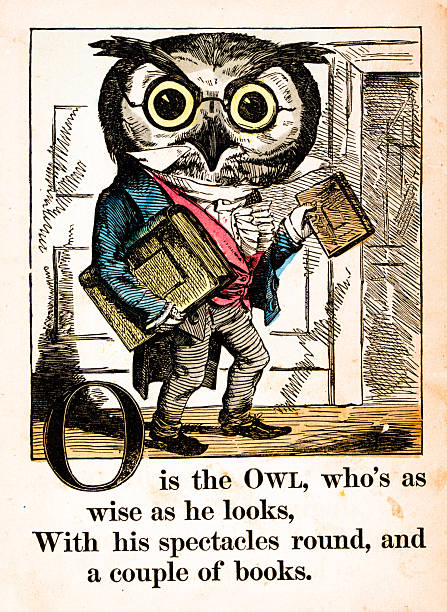 Antique color illustration from children's book (1868), Alphabet Nursery Rhyme