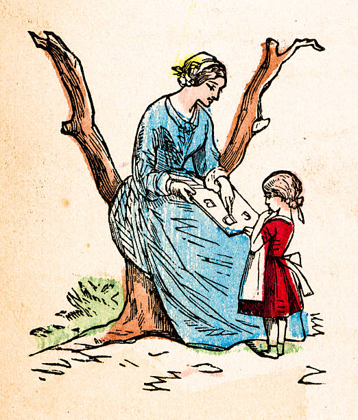 Antique color illustration from children's book (1868)
