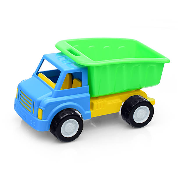 istock A plastic toy truck on a white background. 2209751111