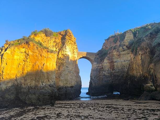 istock Golden Sunset Casting Light on Coastal Rocks 2209751187