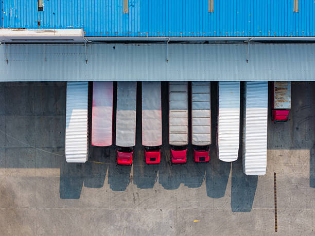 istock The distribution center is full of trailers 2209754689