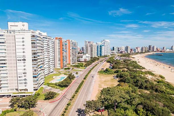 istock View of Punta del Este, Uruguay, showcasing modern beachfront buildings and a sandy beach 2209762686