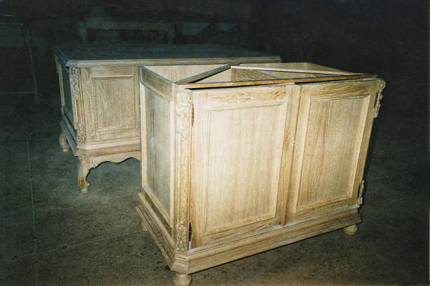istock Oak Vanity Cabinet in Woodshop 2209765894