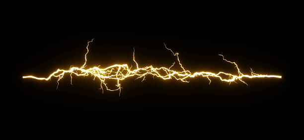 istock Isolated electric glow sparkle on black backgrounds 3d rendering 2209770801