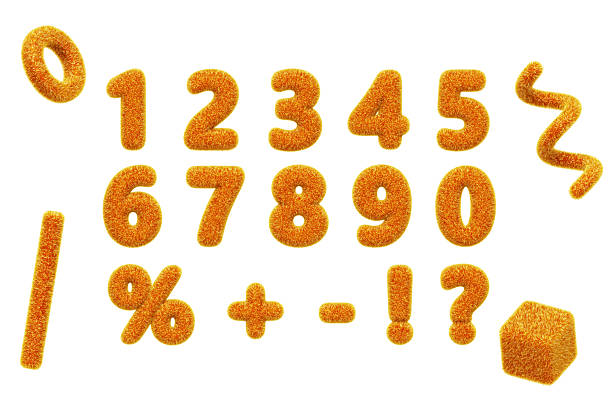 Educational Felt Number 2: A clean and simple setup of a yellow felt number two, ideal for children's learning materials, crafts, or calendars