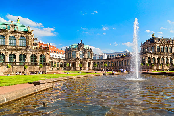 Panoramic view of Zwinger Castle in Dresden, Germany
