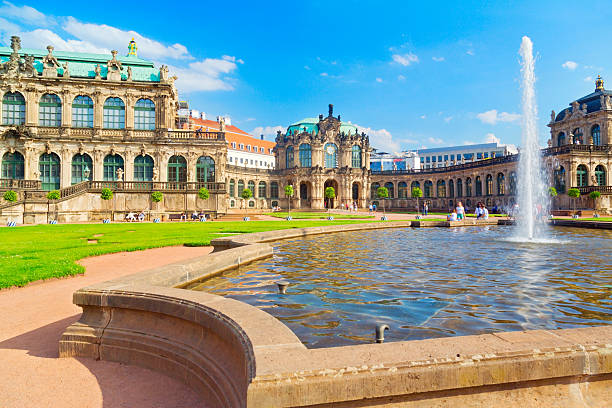 Panoramic view of Zwinger Castle in Dresden, Germany