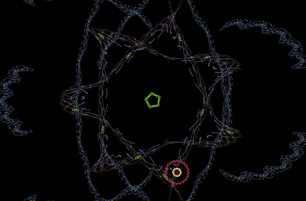 Abstract fractal image on the black background