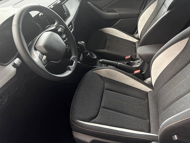 istock close up inside view of luxury car. Inrerier modern auto 2209785981