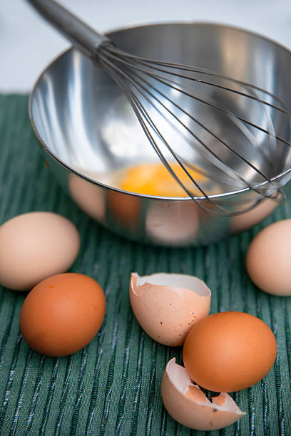 Making breakfast with eggs