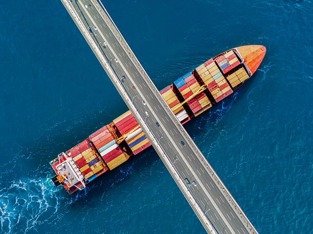 istock Cargo ship entering Istanbul Bosphorus and passing under Yavuz Sultan Selim Bridge. 2209793442