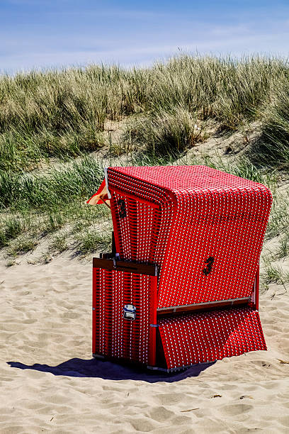 Beach chair on the Baltic Sea beach