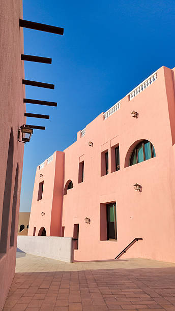 istock Bold and Colorful Facade in Mina District, Old Doha Port, Qatar 2209800449