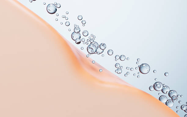 istock Cleaning the skin with water liquid bubbles, 3d rendering. 2209808789