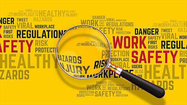istock Workplace Safety and Risk Management Word Cloud with Magnifying Glass 2209845601