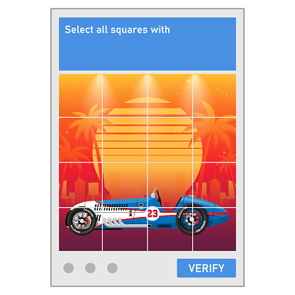 Captcha With Image Selection Vector Stock Illustration - Download Image ...