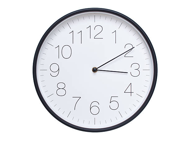 istock Simple wall clock with black frame and white face displaying 03:10 or 15:10. Ideal for time, schedule, and punctuality themes. 2209849967