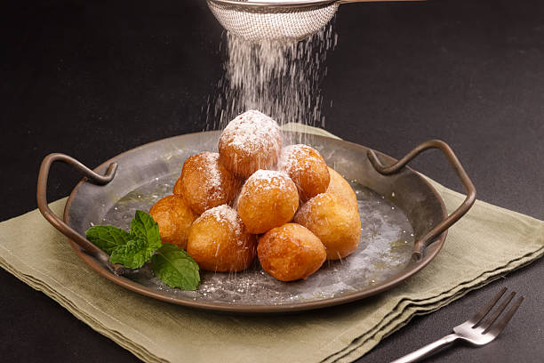 Loukoumades, Traditional Greek Donuts or Honey Puffs.