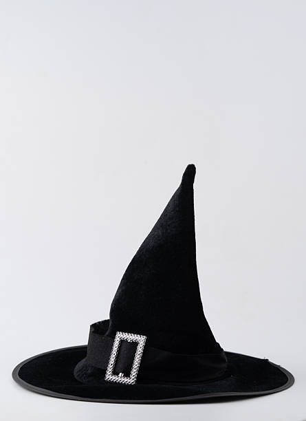 istock A stylish black witch hat that features a sparkling rhinestone buckle 2209853552