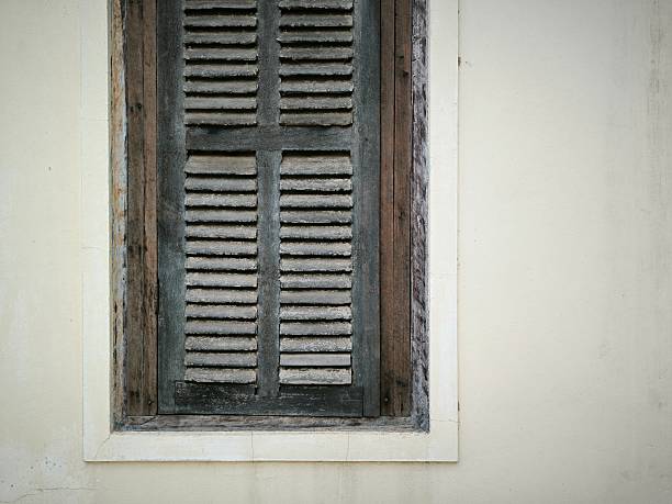 Antique old window made of wood