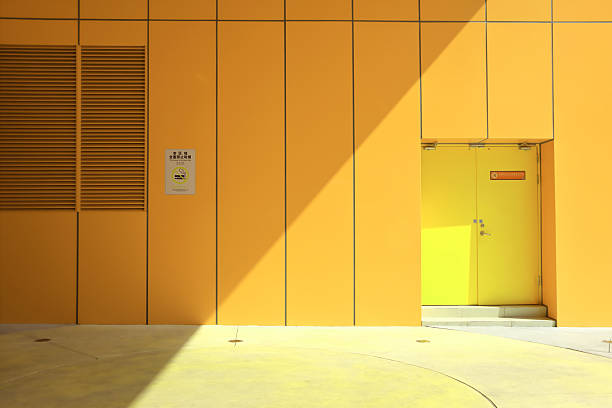 View of Colourful Front Doors in the centre of Liverpool, UK