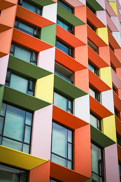 istock Modern and colourful architecture apartment building. 2209858943